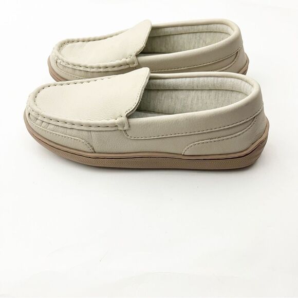 MY SLIPPERS By My Pillow Leather Cream Memory Foam Slip On Moccasins, Size 7 - Picture 7 of 11